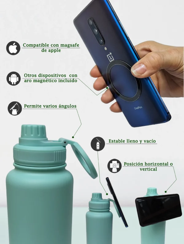 pomo5 copia (1) Botella térmica magnética 1L Turquesa Características Trawül Trawül