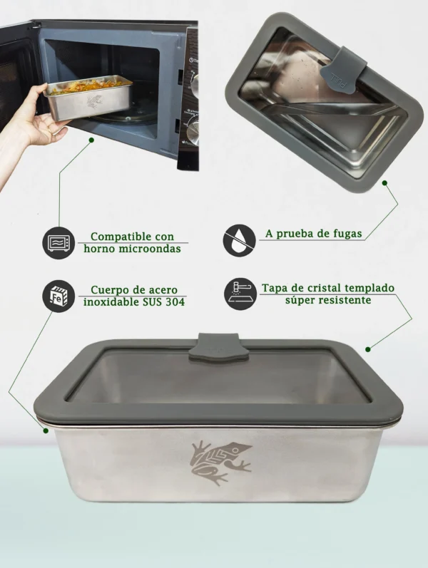 posuelo copia Contenedor de alimentos de acero inoxidable 1L Características Trawül Trawül