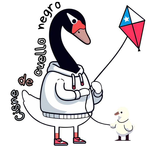 Stickers de fauna chilena Cisne Trawül Trawül