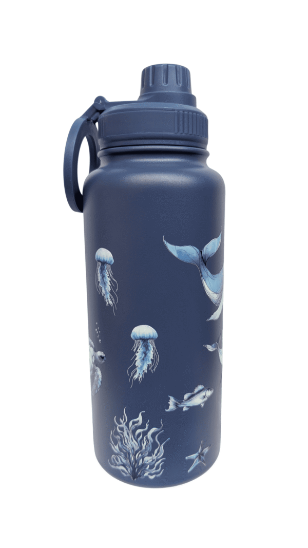 Botella térmica magnética 1L Azul Colección Ecosistemas de Chile Trawül Trawül