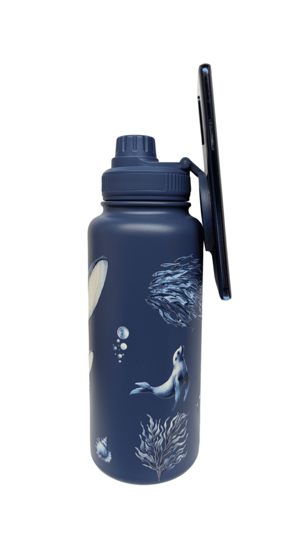 Botella térmica magnética 1L Azul Colección Ecosistemas de Chile Trawül Trawül