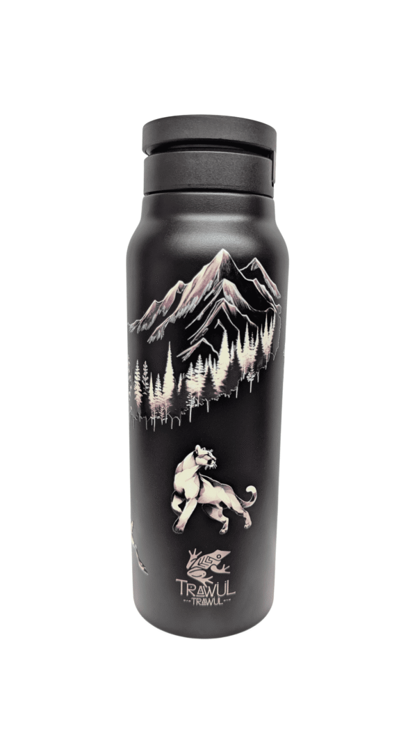 Diseño sin título (18).png Botella térmica magnética 710ml Negra Colección Ecosistemas de Chile Trawül Trawül