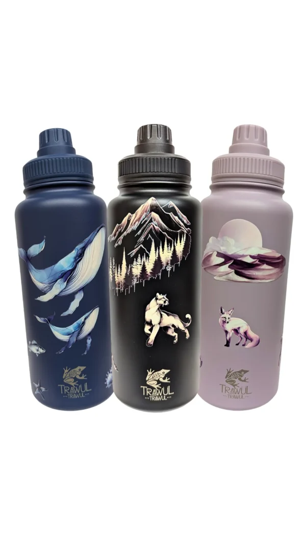 Botellas térmicas magnéticas 1L Colección Ecosistemas de Chile Trawül Trawül