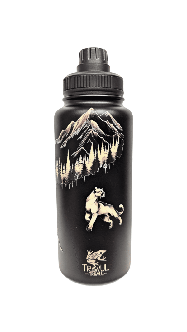 Botella térmica magnética 1L Negra Colección Ecosistemas de Chile Trawül Trawül