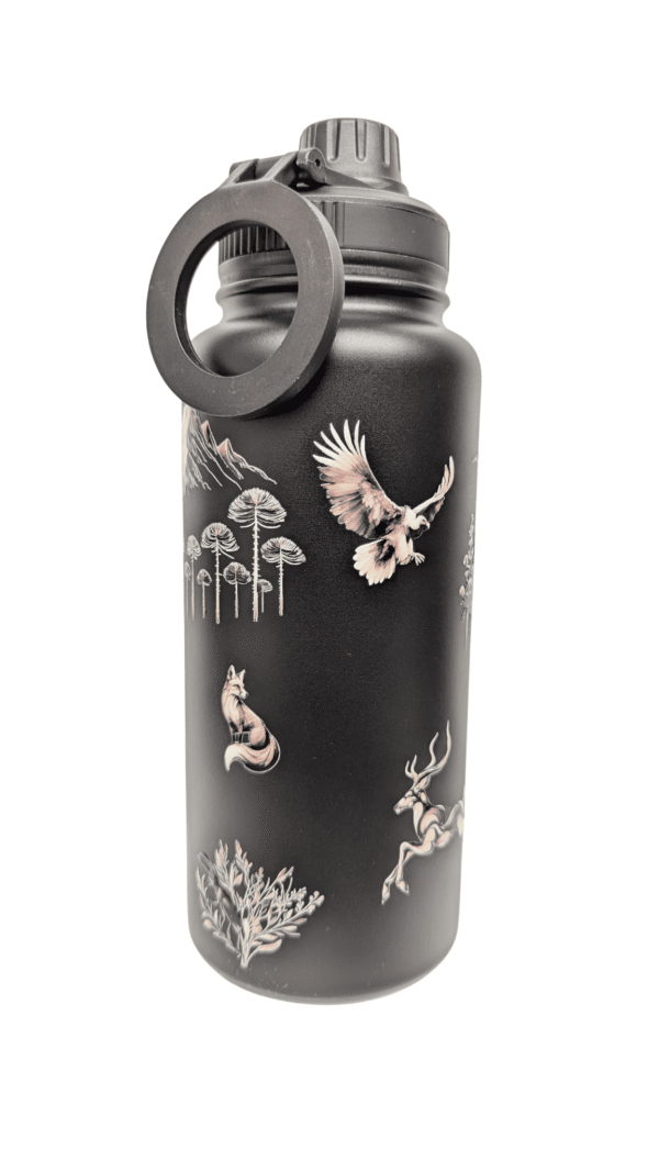 Botella térmica magnética 1L Negra Colección Ecosistemas de Chile Trawül Trawül