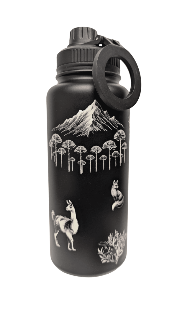 Botella térmica magnética 1L Negra Colección Ecosistemas de Chile Trawül Trawül