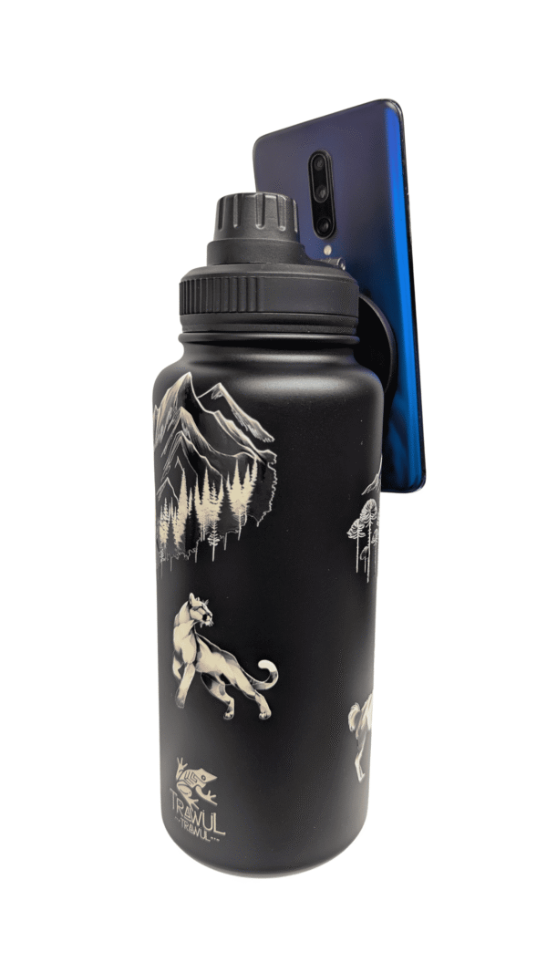 Botella térmica magnética 1L Negra Colección Ecosistemas de Chile Trawül Trawül