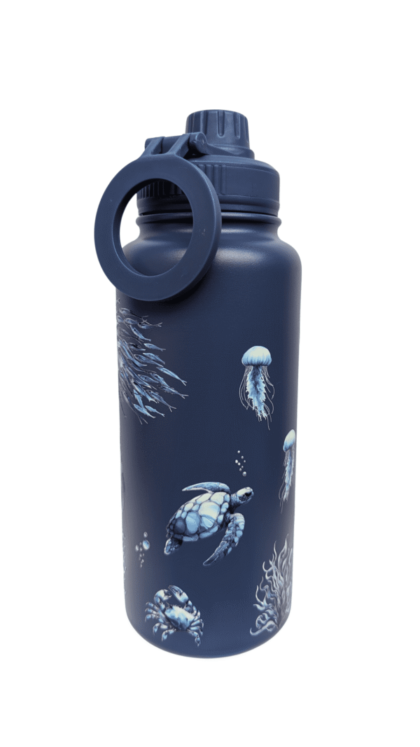 Botella térmica magnética 1L Azul Colección Ecosistemas de Chile Trawül Trawül